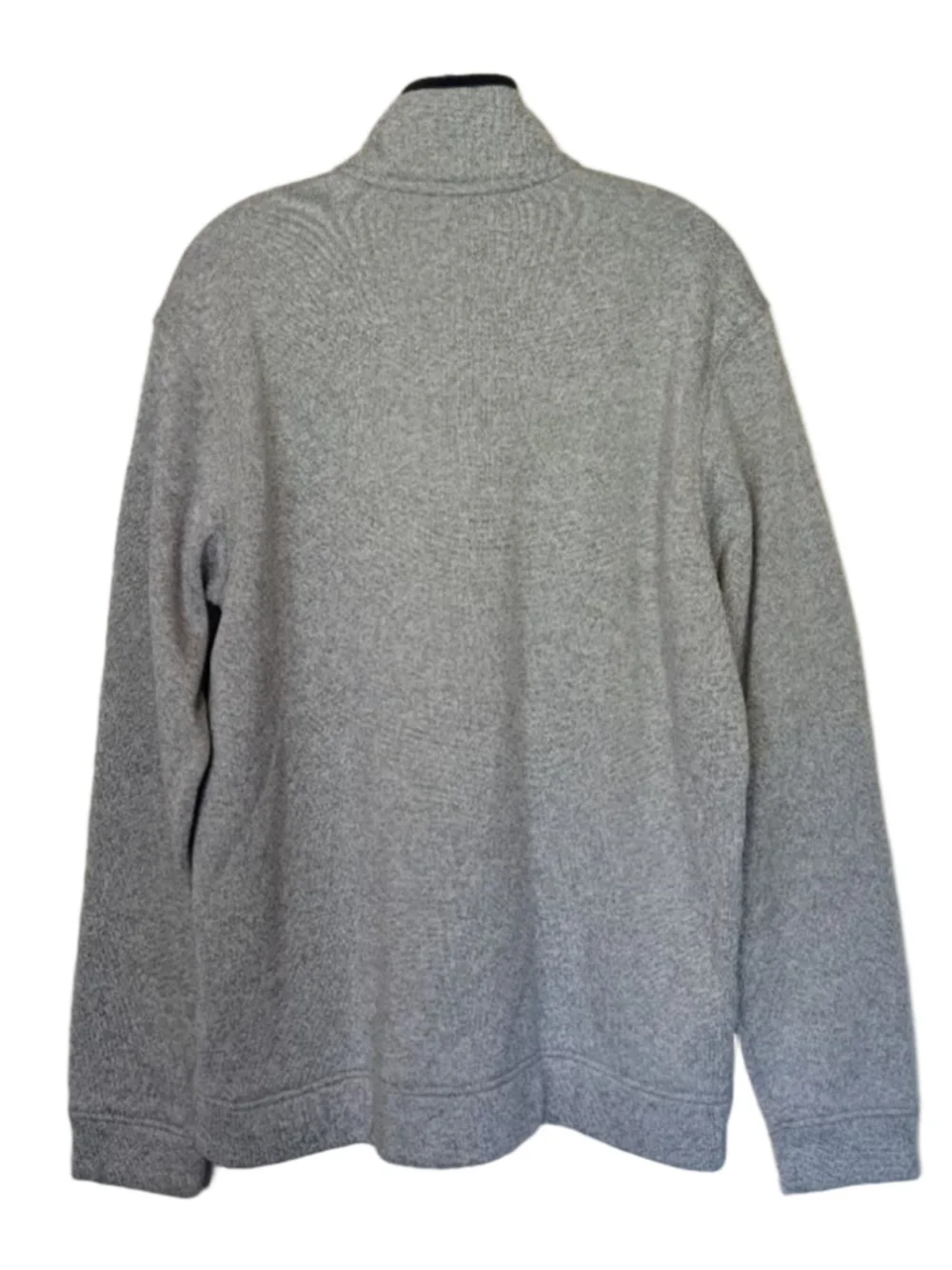 Men's Eddie Bauer Gray Fleece Mock Neck Snap Pullover XL